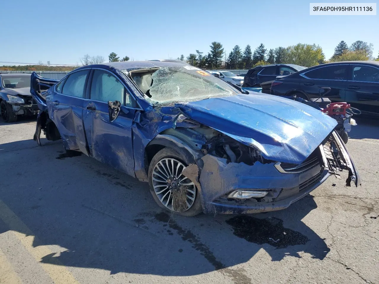 2017 Ford Fusion Se VIN: 3FA6P0H95HR111136 Lot: 76495364