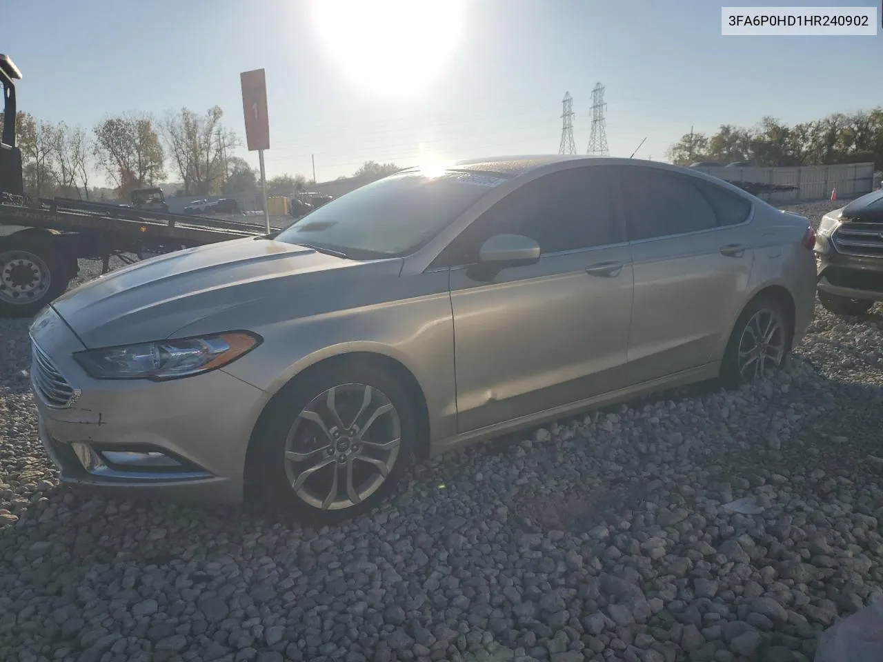 2017 Ford Fusion Se VIN: 3FA6P0HD1HR240902 Lot: 76540264