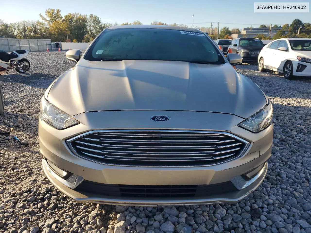 2017 Ford Fusion Se VIN: 3FA6P0HD1HR240902 Lot: 76540264