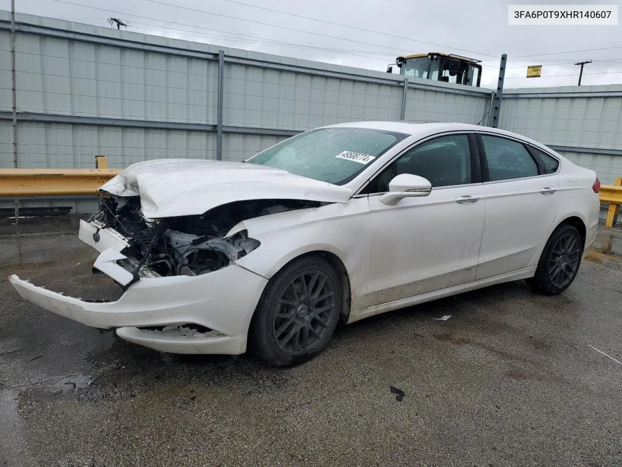 2017 Ford Fusion Se VIN: 3FA6P0T9XHR140607 Lot: 77015284