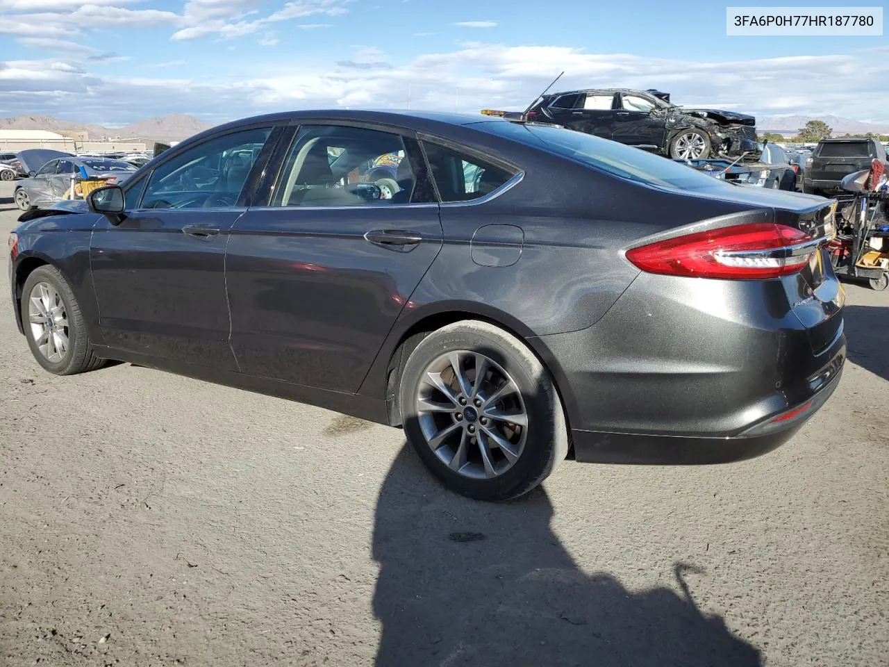 2017 Ford Fusion Se VIN: 3FA6P0H77HR187780 Lot: 77038044