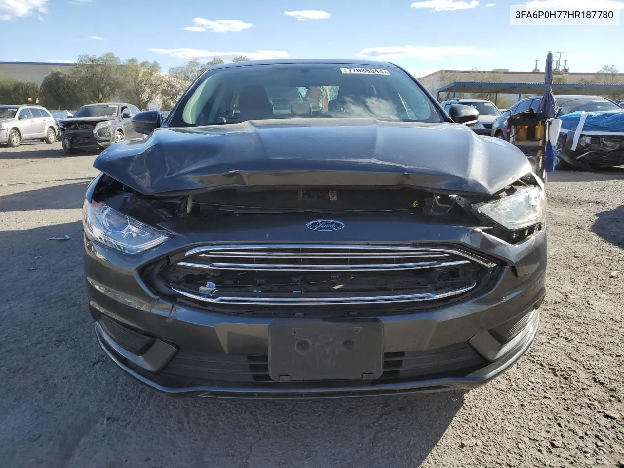 2017 Ford Fusion Se VIN: 3FA6P0H77HR187780 Lot: 77038044