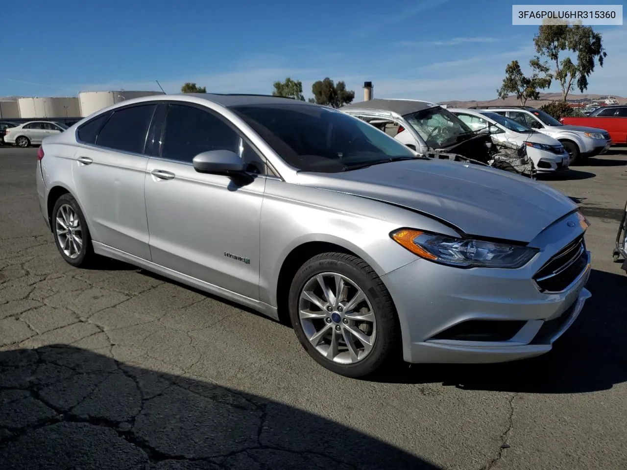 2017 Ford Fusion Se Hybrid VIN: 3FA6P0LU6HR315360 Lot: 77150734