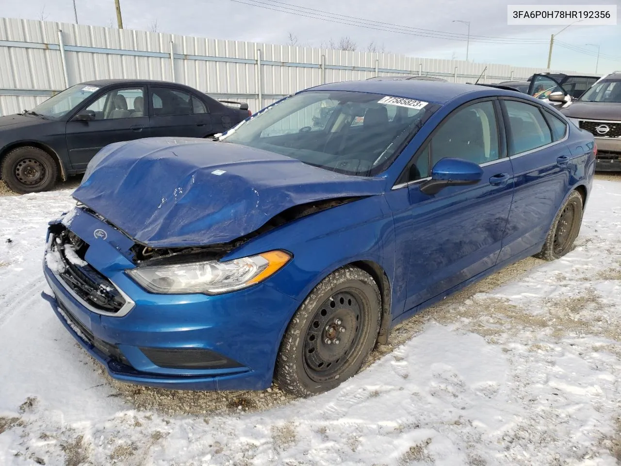 2017 Ford Fusion Se VIN: 3FA6P0H78HR192356 Lot: 77585823