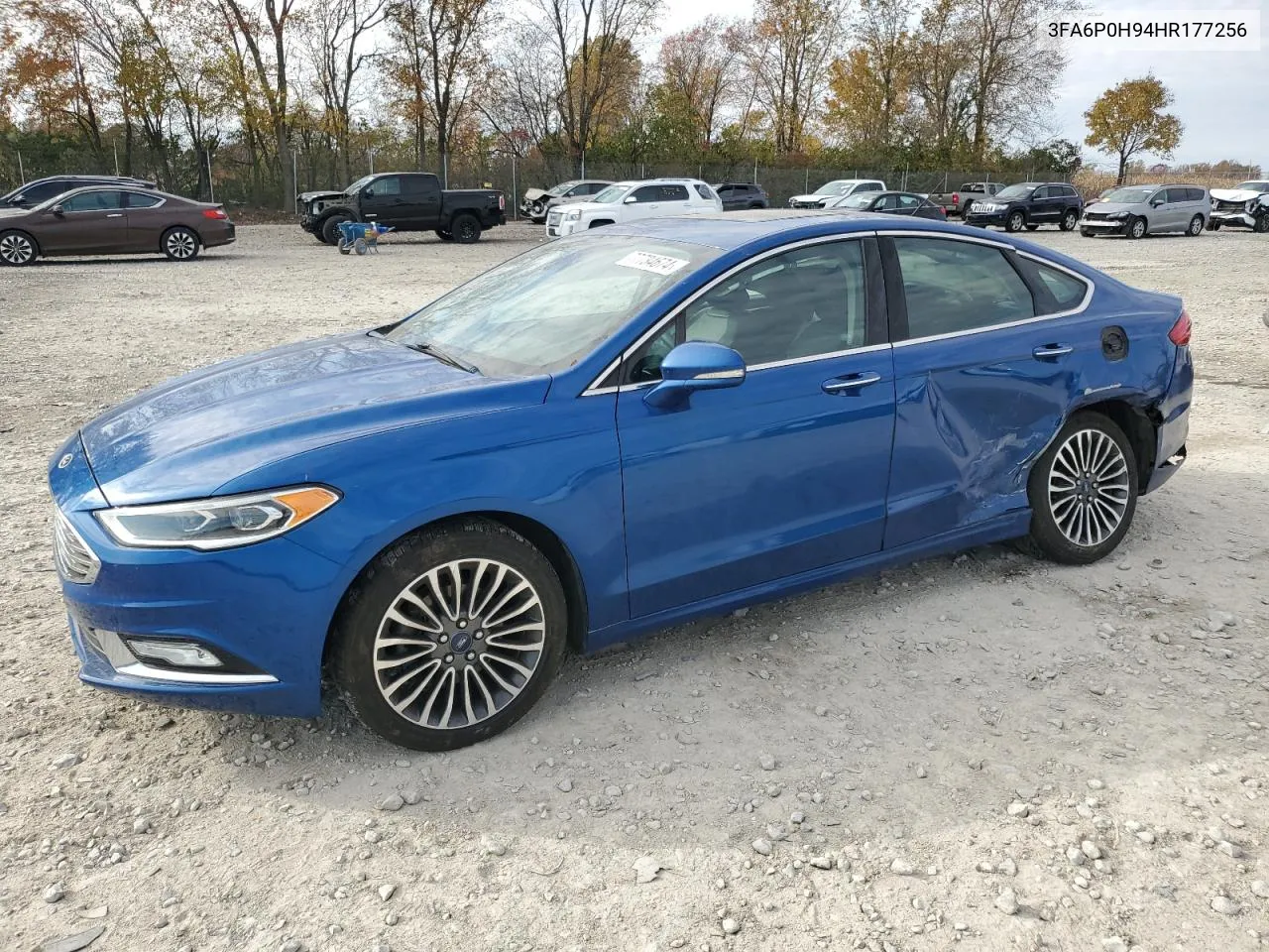 2017 Ford Fusion Se VIN: 3FA6P0H94HR177256 Lot: 77734674