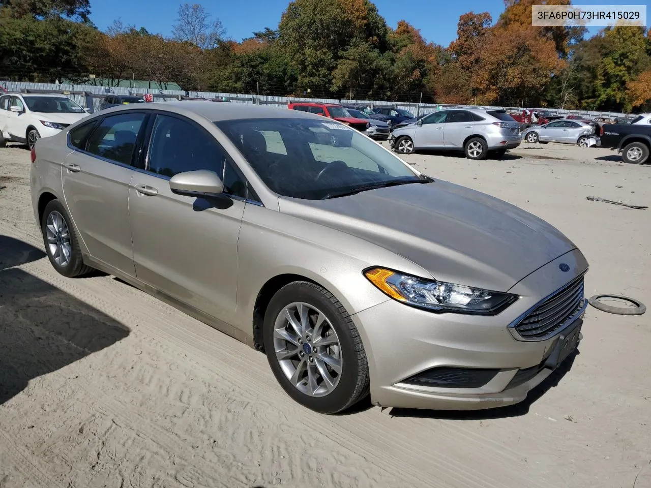 2017 Ford Fusion Se VIN: 3FA6P0H73HR415029 Lot: 77772094