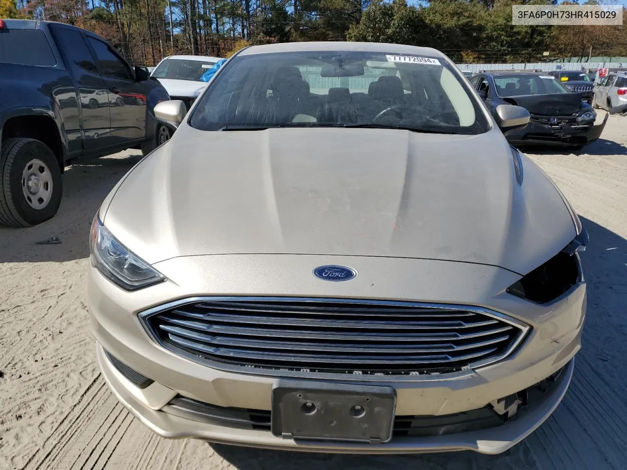 2017 Ford Fusion Se VIN: 3FA6P0H73HR415029 Lot: 77772094