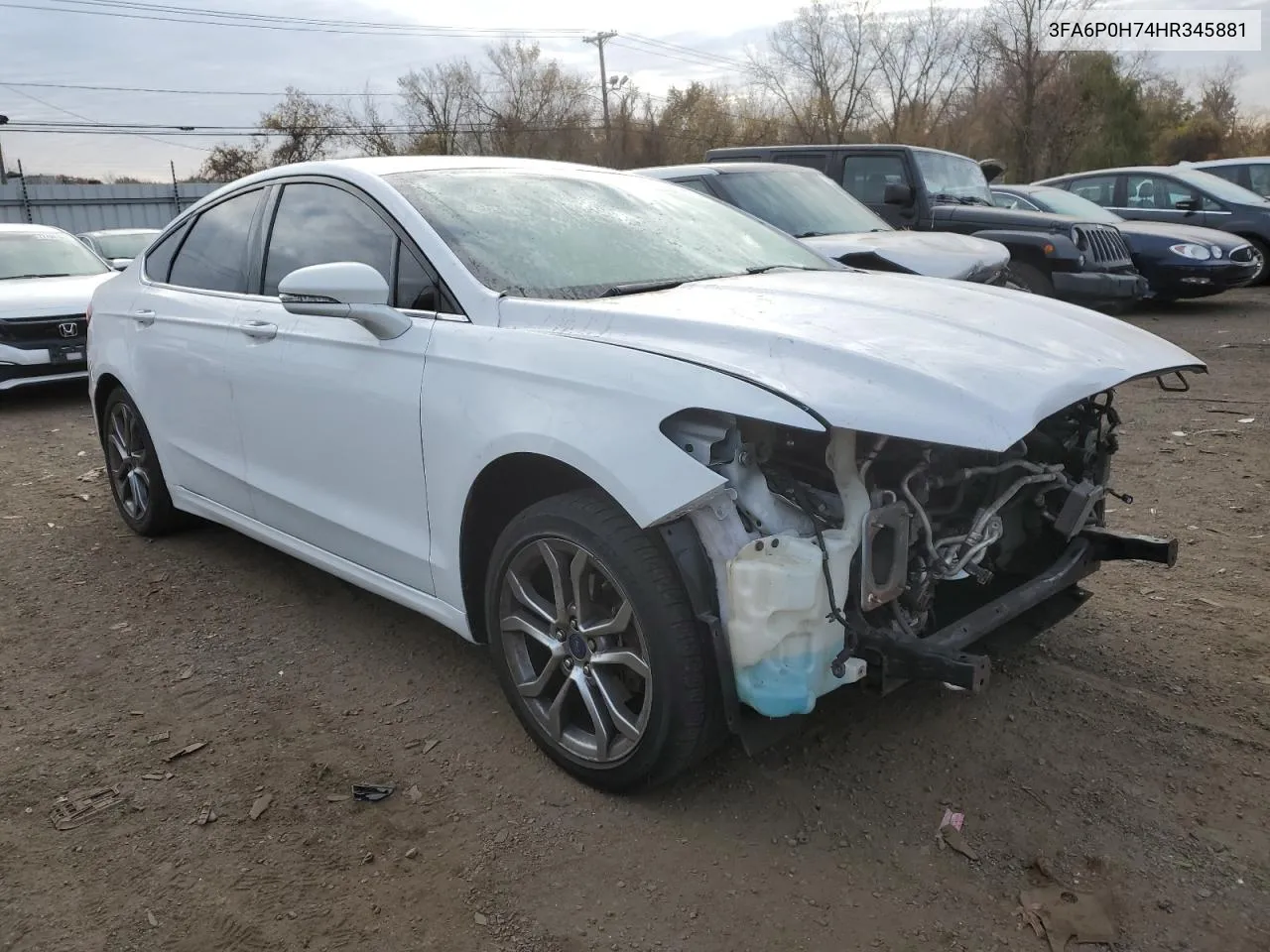 2017 Ford Fusion Se VIN: 3FA6P0H74HR345881 Lot: 77789144