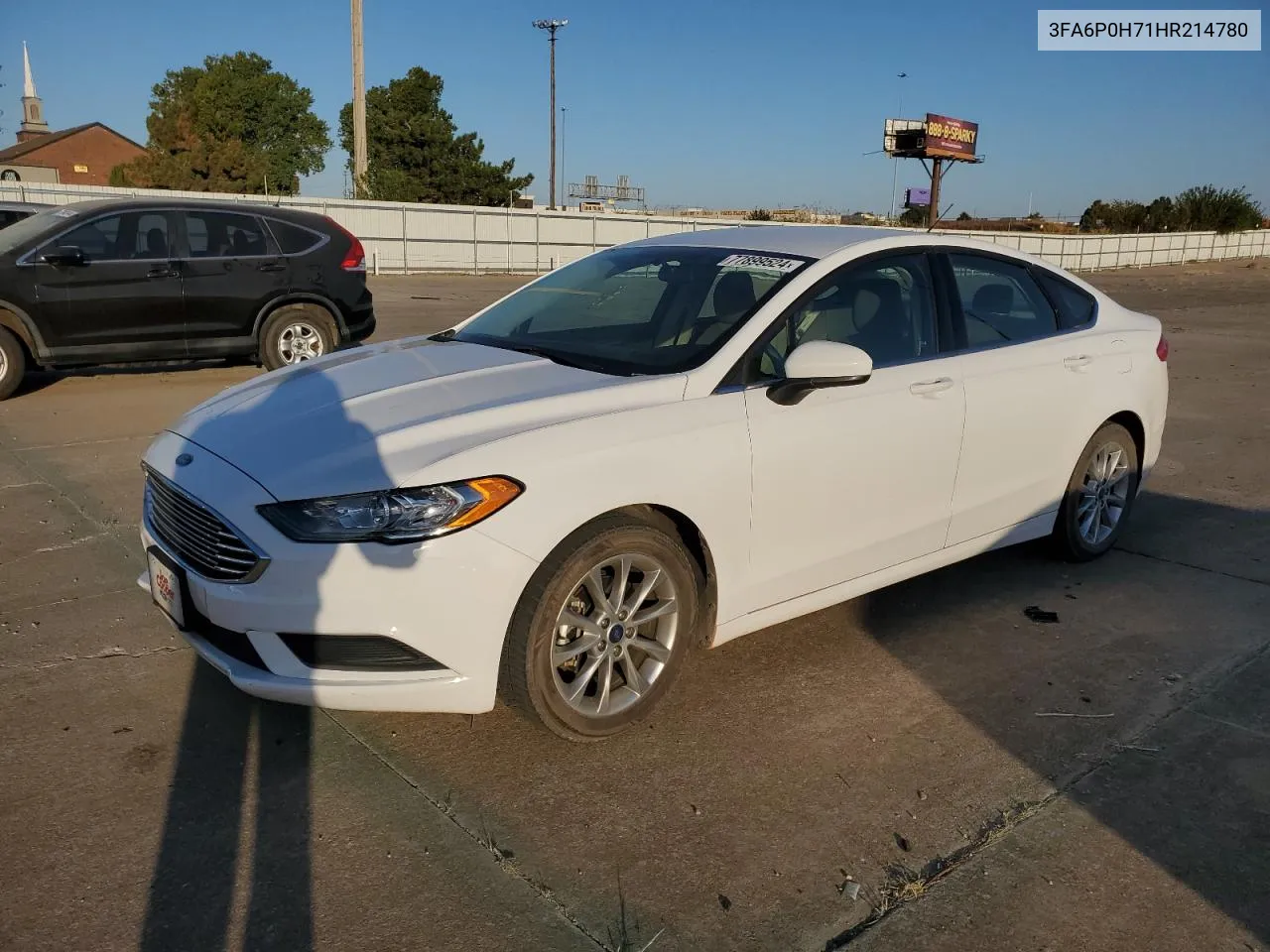 2017 Ford Fusion Se VIN: 3FA6P0H71HR214780 Lot: 77899524