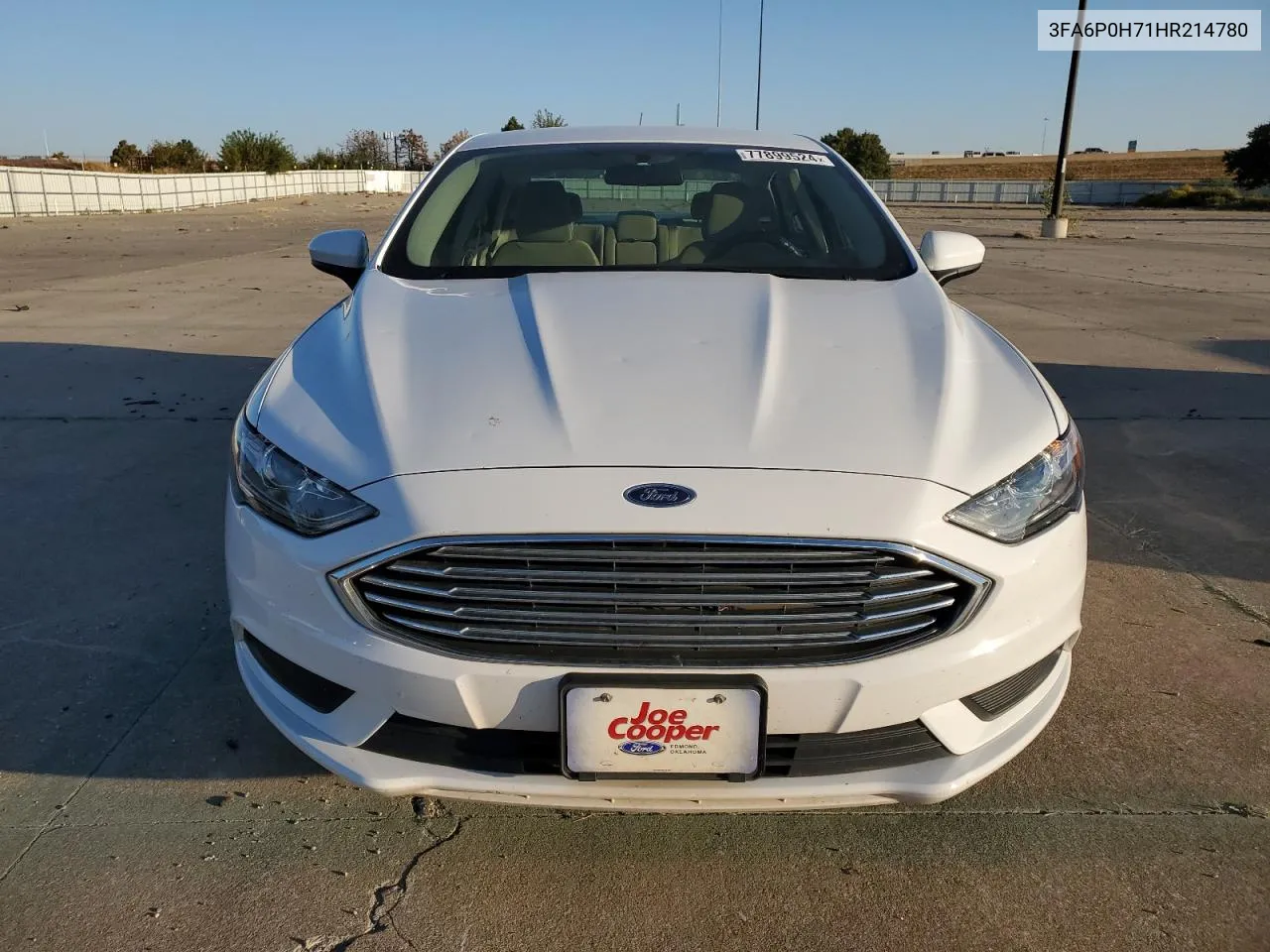 2017 Ford Fusion Se VIN: 3FA6P0H71HR214780 Lot: 77899524