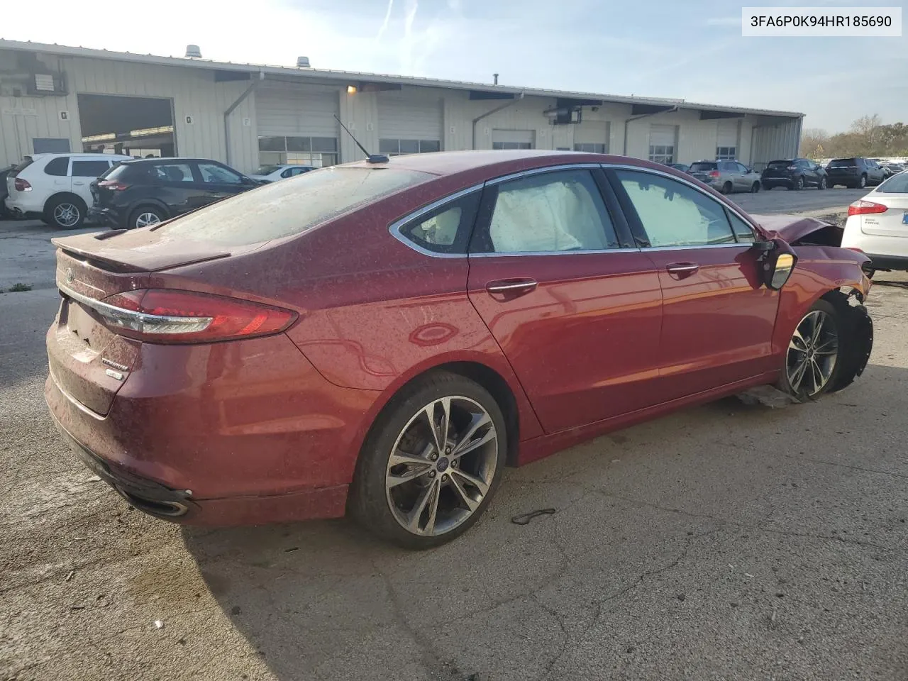 2017 Ford Fusion Titanium VIN: 3FA6P0K94HR185690 Lot: 77990344