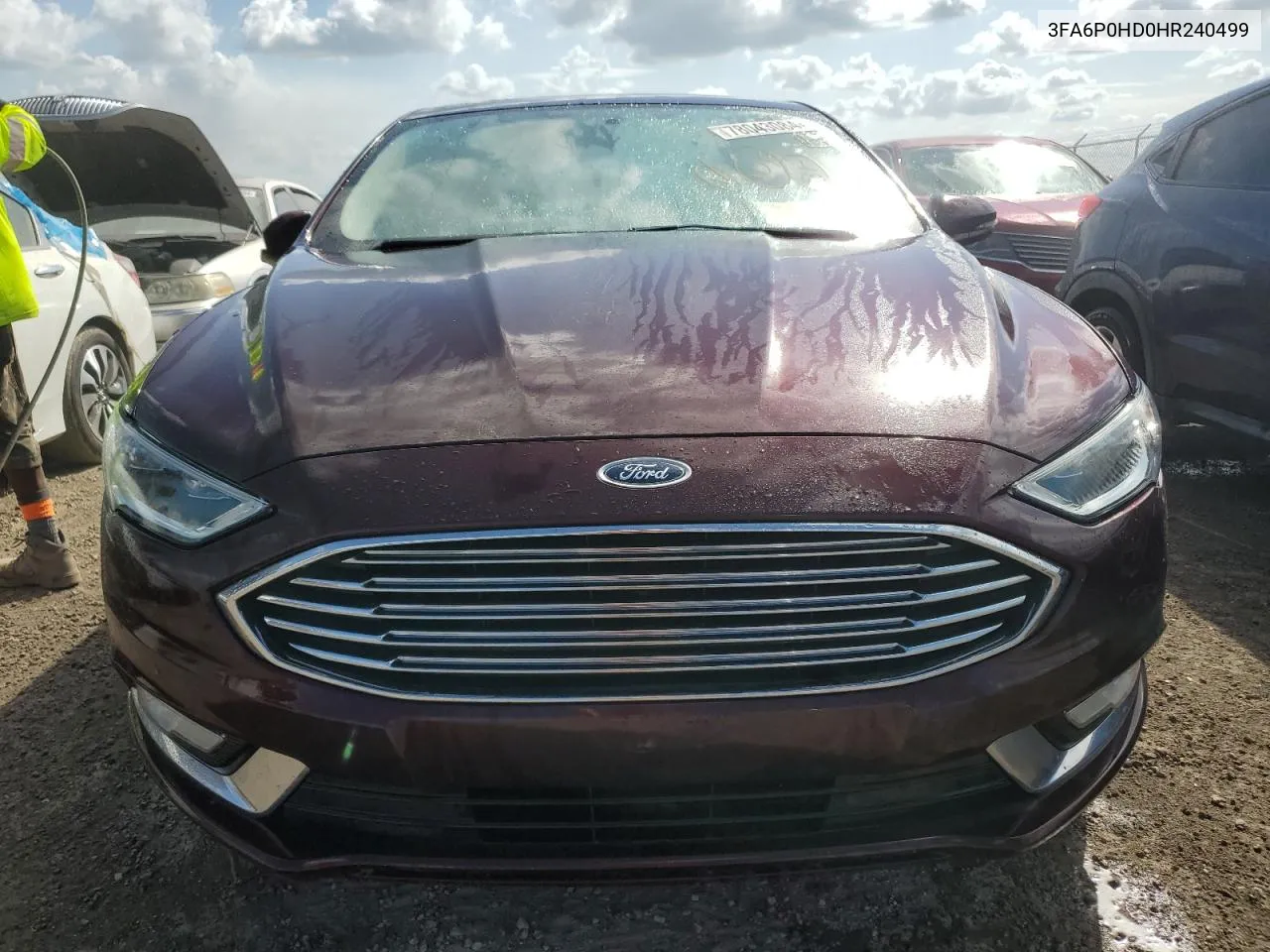 2017 Ford Fusion Se VIN: 3FA6P0HD0HR240499 Lot: 78043084