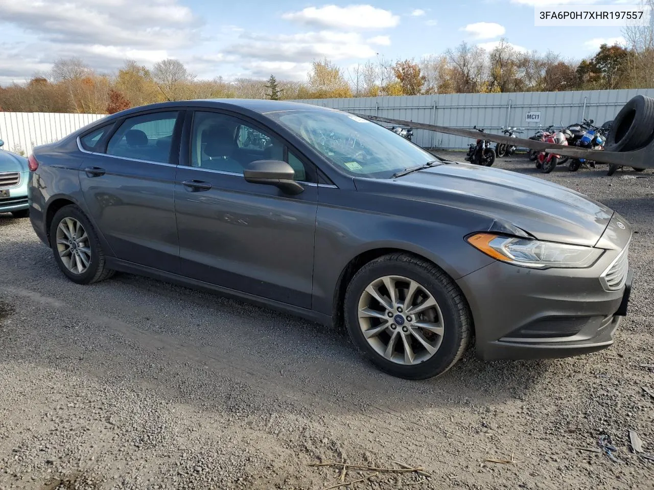 2017 Ford Fusion Se VIN: 3FA6P0H7XHR197557 Lot: 78142184