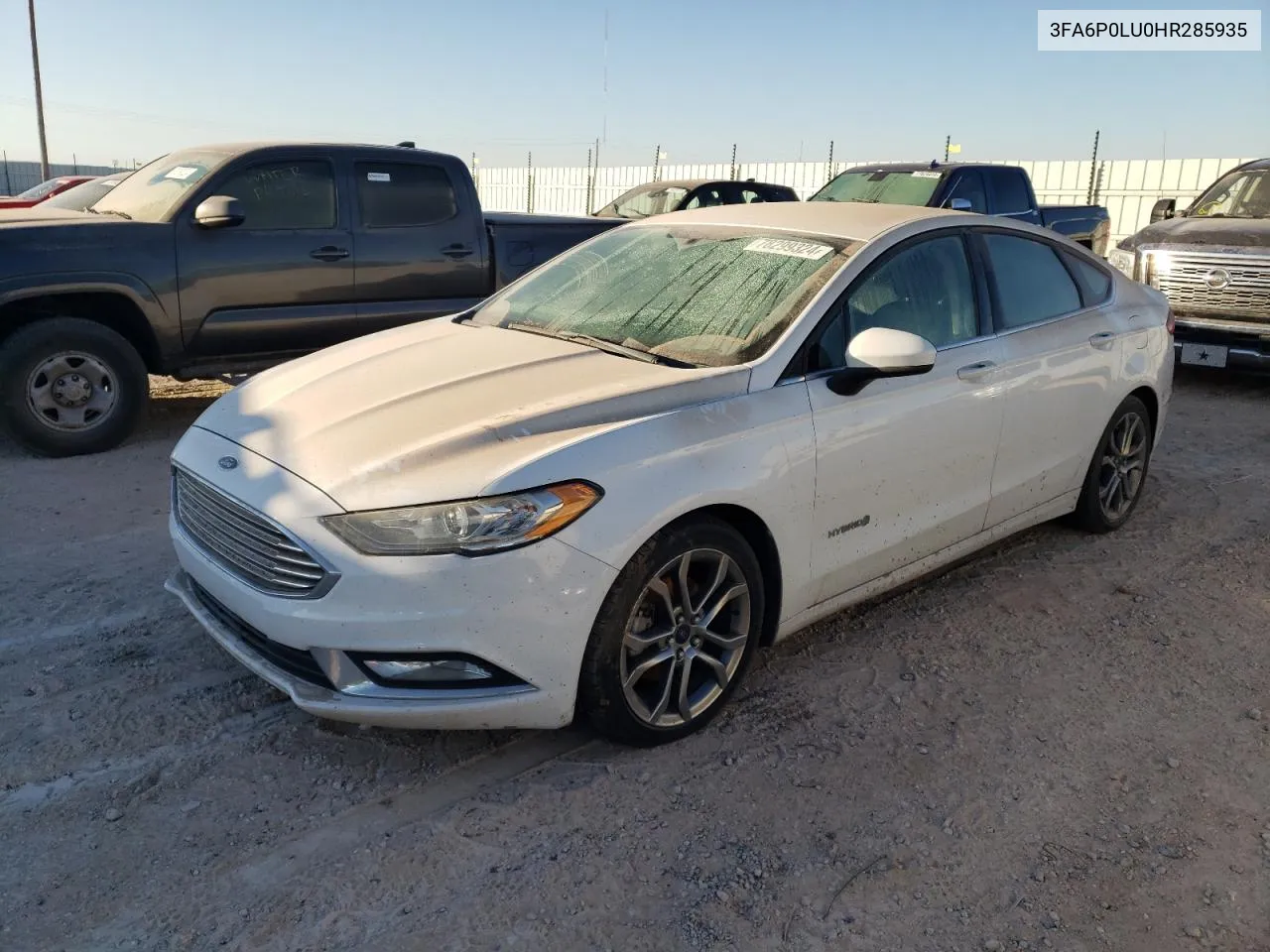 2017 Ford Fusion Se Hybrid VIN: 3FA6P0LU0HR285935 Lot: 78299324