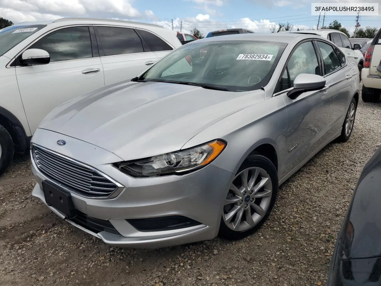 2017 Ford Fusion Se Hybrid VIN: 3FA6P0LU5HR238495 Lot: 78382934