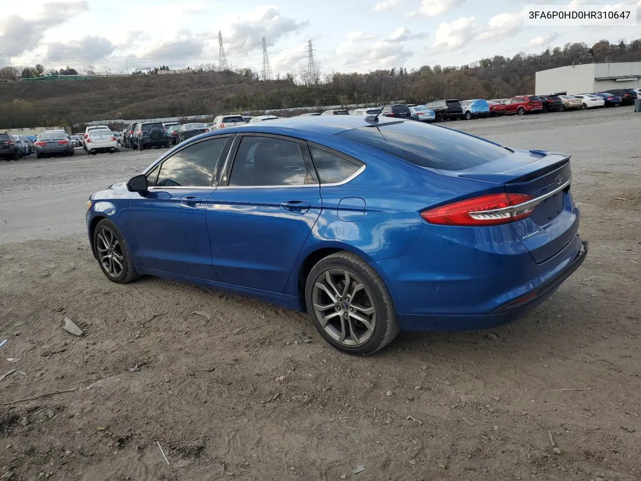 2017 Ford Fusion Se VIN: 3FA6P0HD0HR310647 Lot: 78469674