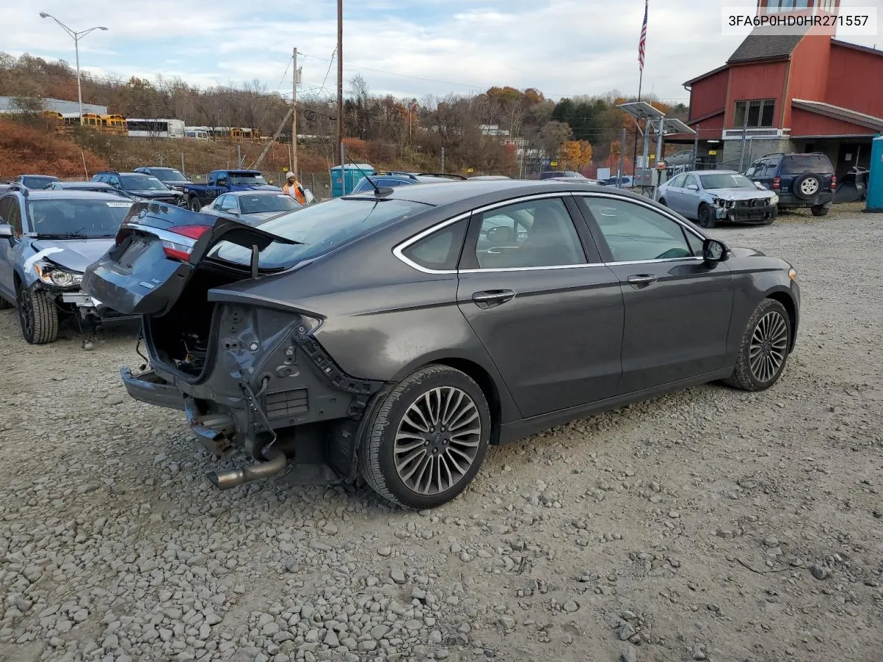 2017 Ford Fusion Se VIN: 3FA6P0HD0HR271557 Lot: 78776414