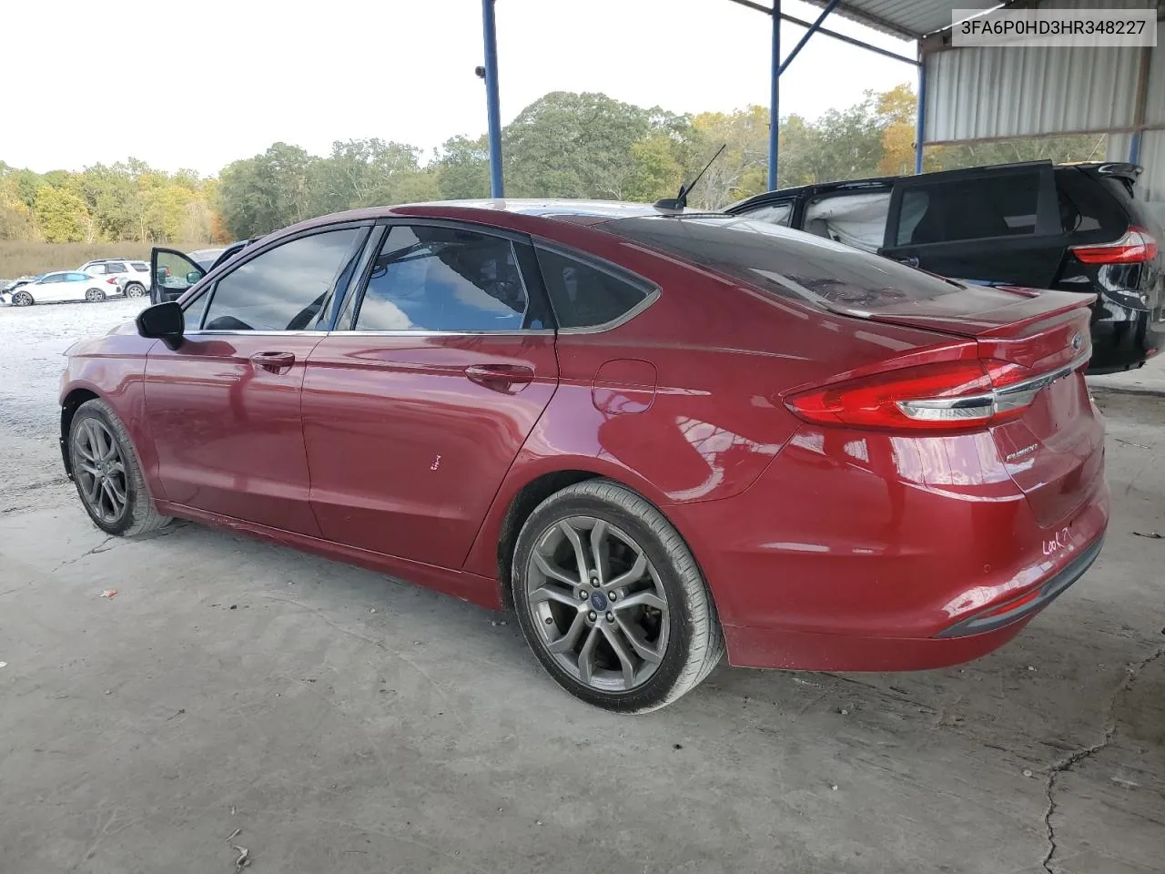 2017 Ford Fusion Se VIN: 3FA6P0HD3HR348227 Lot: 78797754