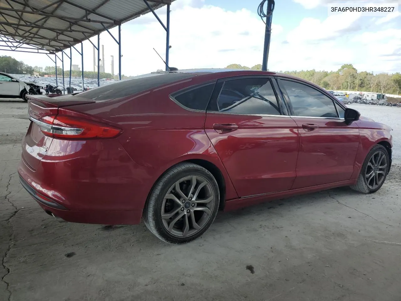 2017 Ford Fusion Se VIN: 3FA6P0HD3HR348227 Lot: 78797754