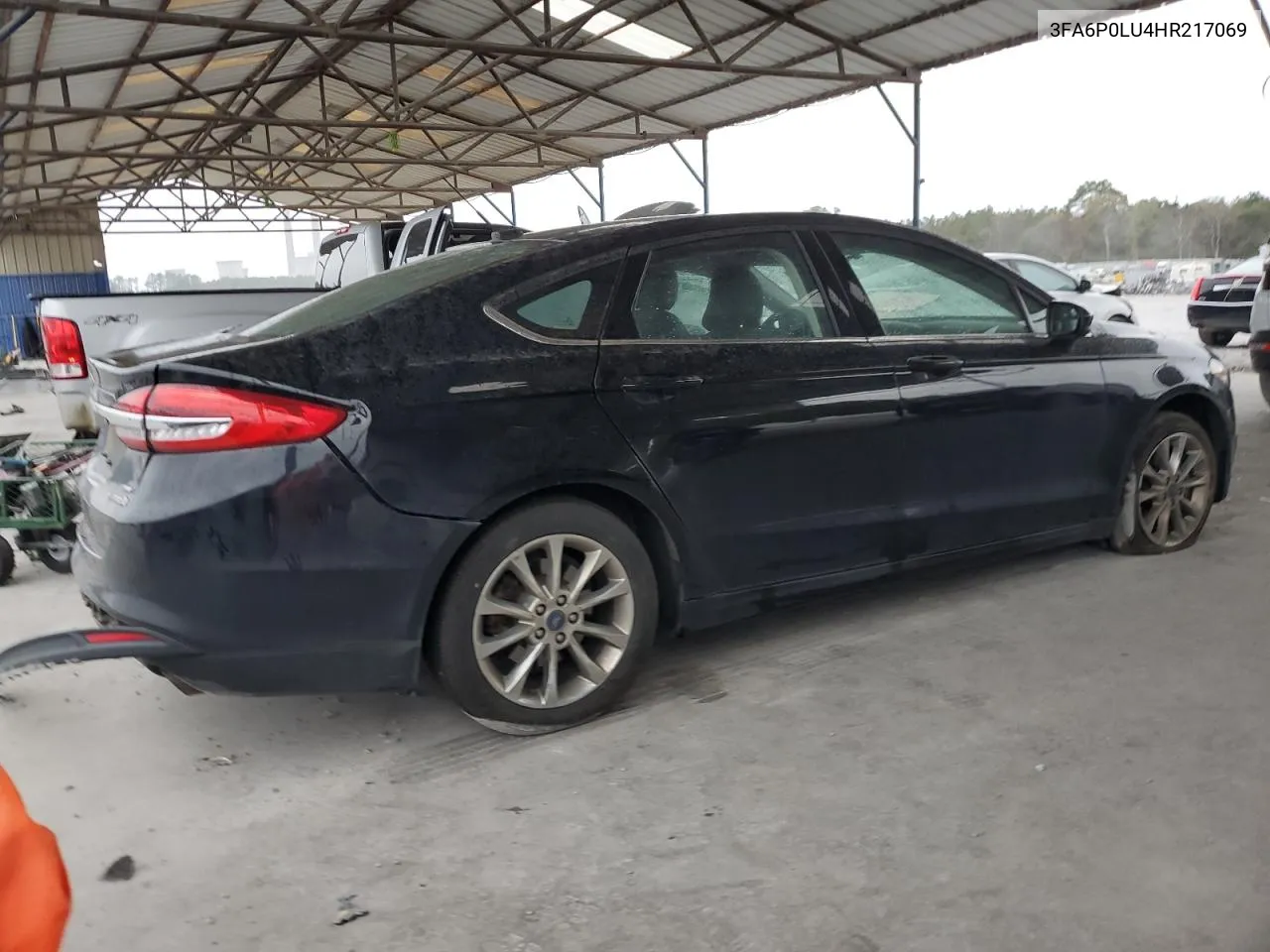 2017 Ford Fusion Se Hybrid VIN: 3FA6P0LU4HR217069 Lot: 78920724