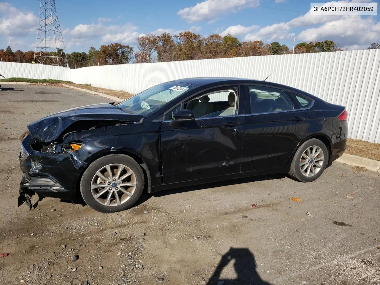 2017 Ford Fusion Se VIN: 3FA6P0H72HR402059 Lot: 79057394