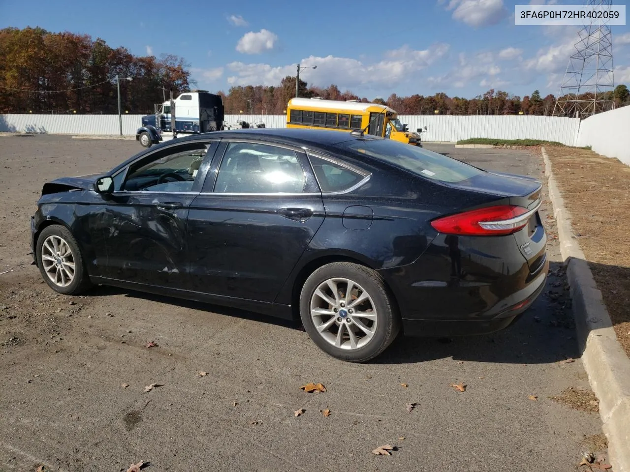 2017 Ford Fusion Se VIN: 3FA6P0H72HR402059 Lot: 79057394