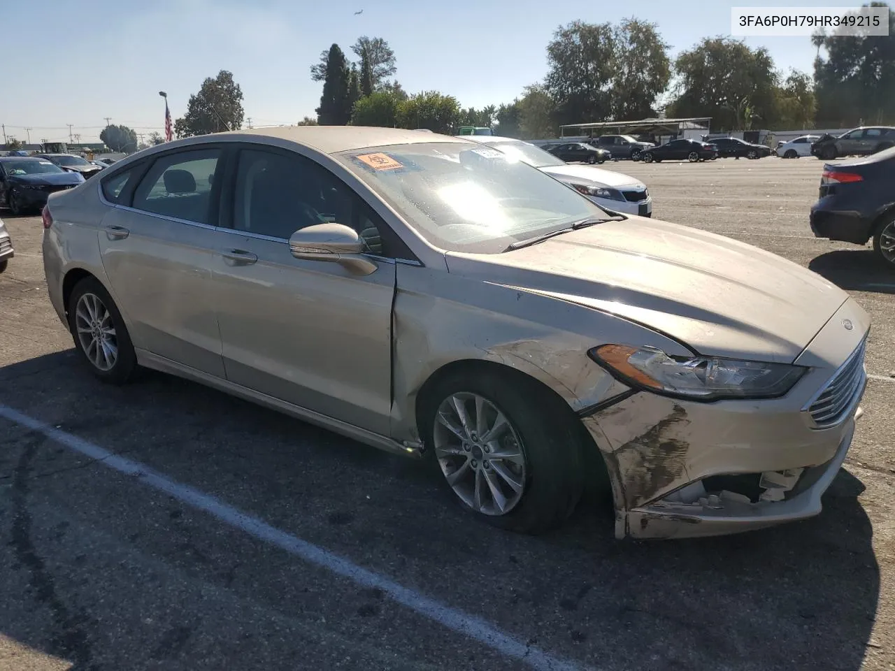 2017 Ford Fusion Se VIN: 3FA6P0H79HR349215 Lot: 79072844