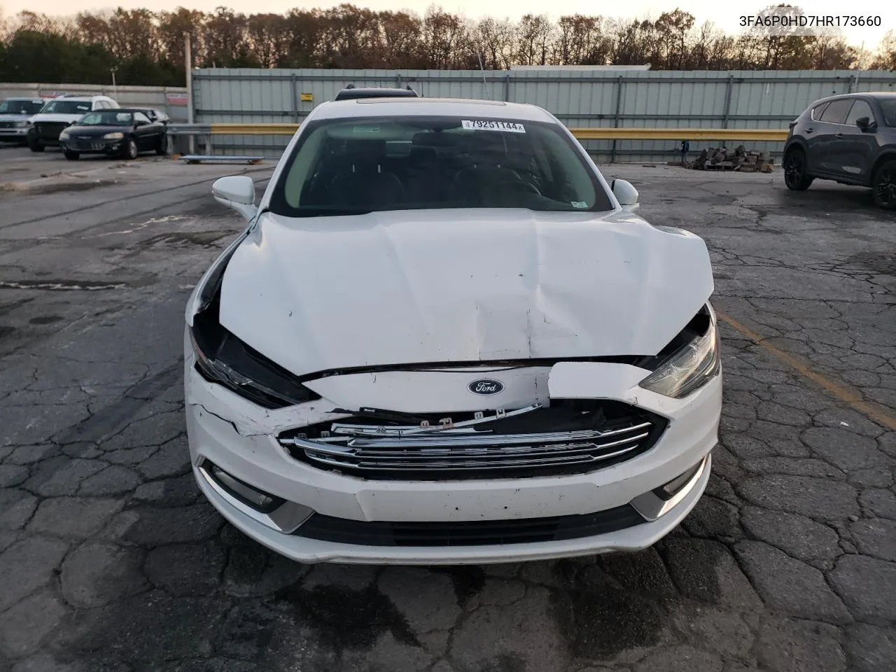 2017 Ford Fusion Se VIN: 3FA6P0HD7HR173660 Lot: 79251144