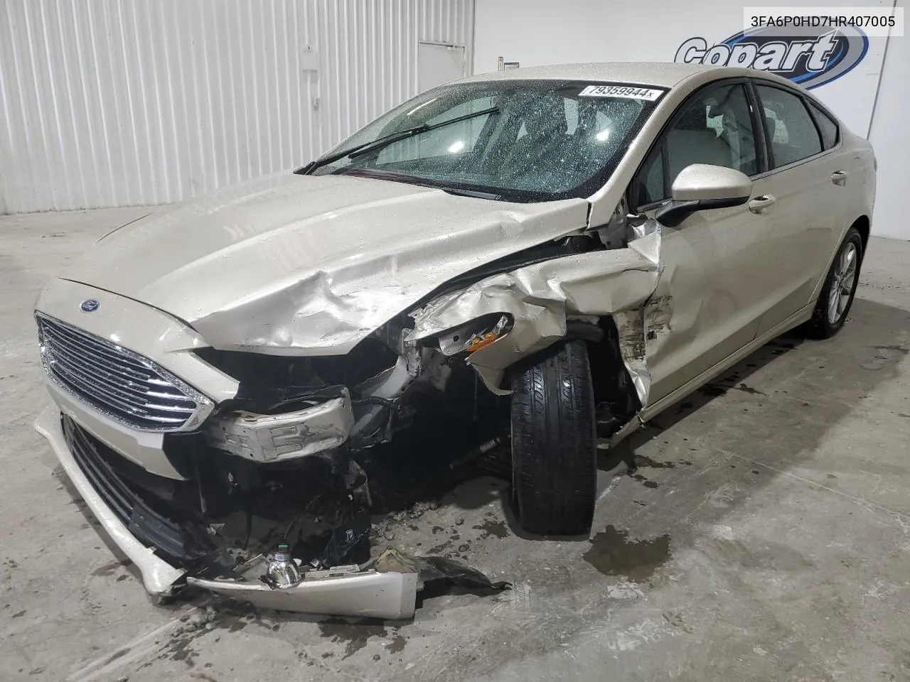 2017 Ford Fusion Se VIN: 3FA6P0HD7HR407005 Lot: 79359944