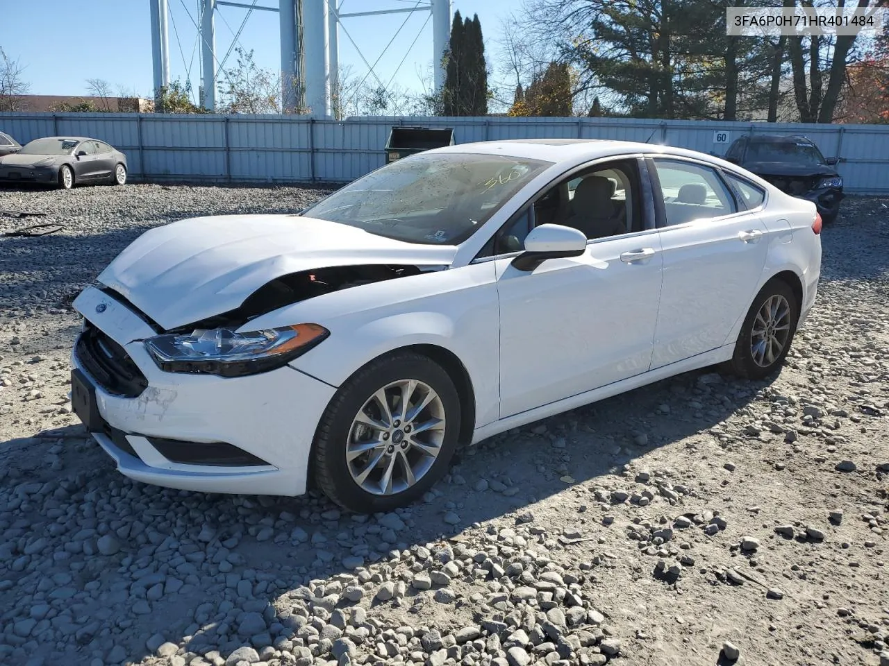 2017 Ford Fusion Se VIN: 3FA6P0H71HR401484 Lot: 79611294