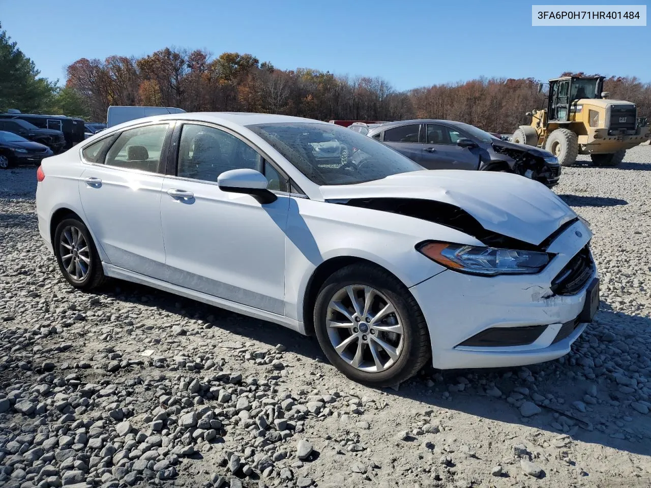 2017 Ford Fusion Se VIN: 3FA6P0H71HR401484 Lot: 79611294