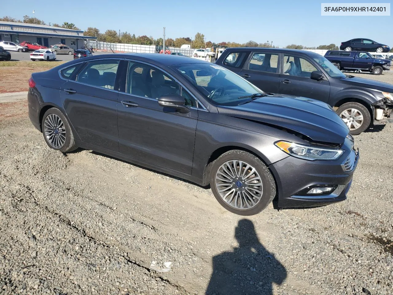 2017 Ford Fusion Se VIN: 3FA6P0H9XHR142401 Lot: 79674944