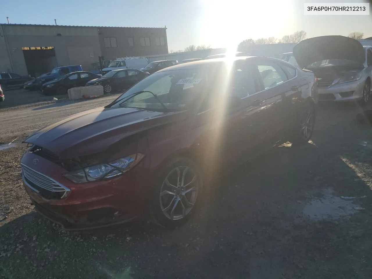 2017 Ford Fusion Se VIN: 3FA6P0H70HR212213 Lot: 79861274