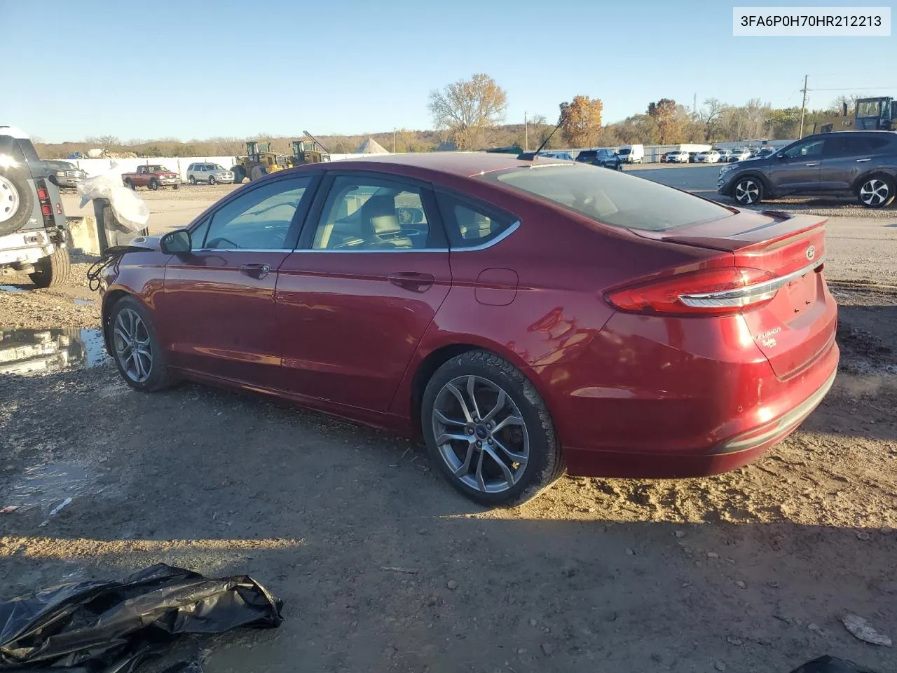 2017 Ford Fusion Se VIN: 3FA6P0H70HR212213 Lot: 79861274