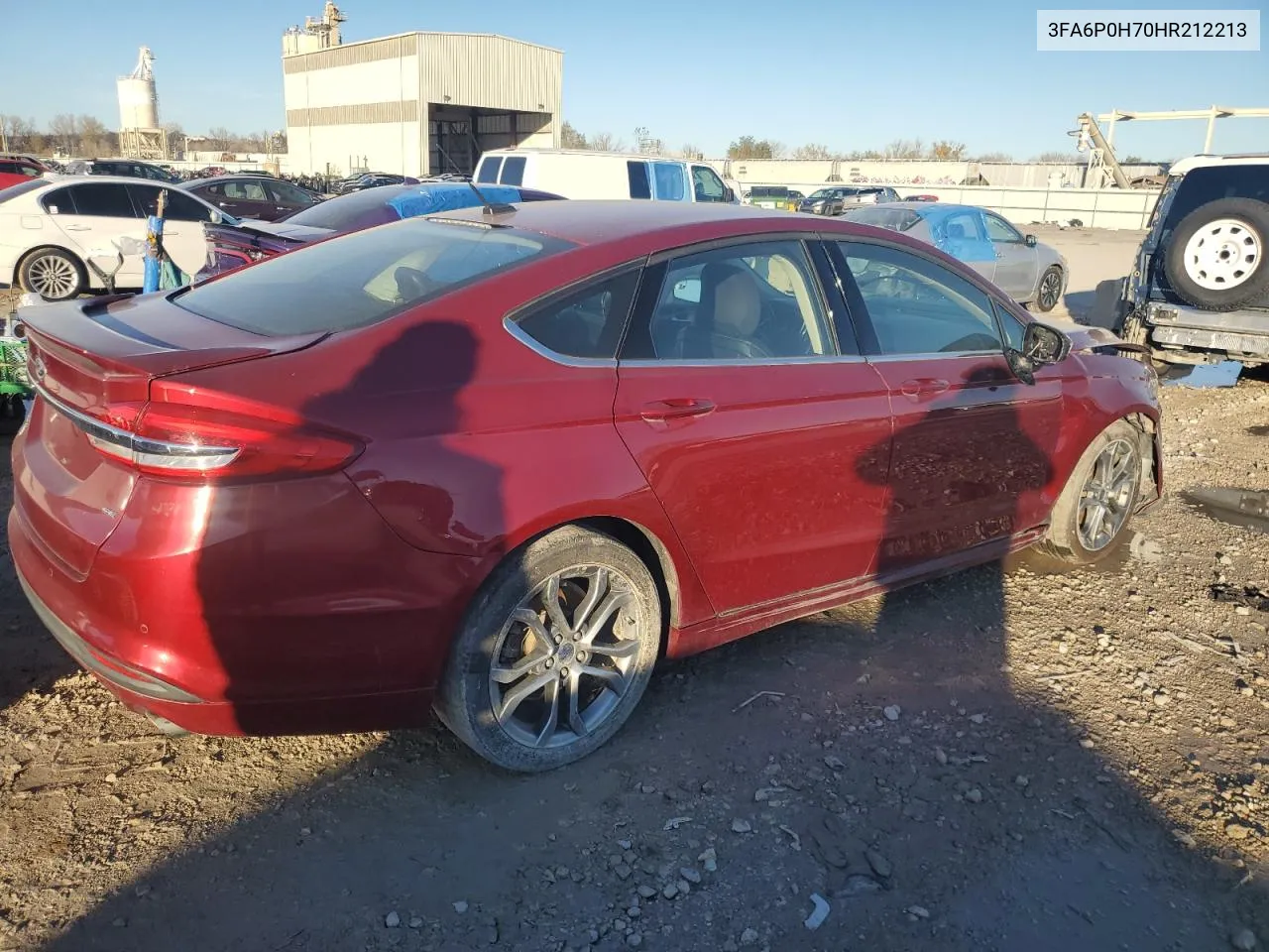 2017 Ford Fusion Se VIN: 3FA6P0H70HR212213 Lot: 79861274