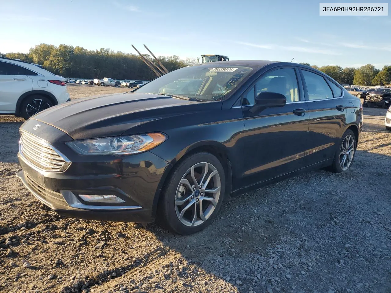 2017 Ford Fusion Se VIN: 3FA6P0H92HR286721 Lot: 80239544