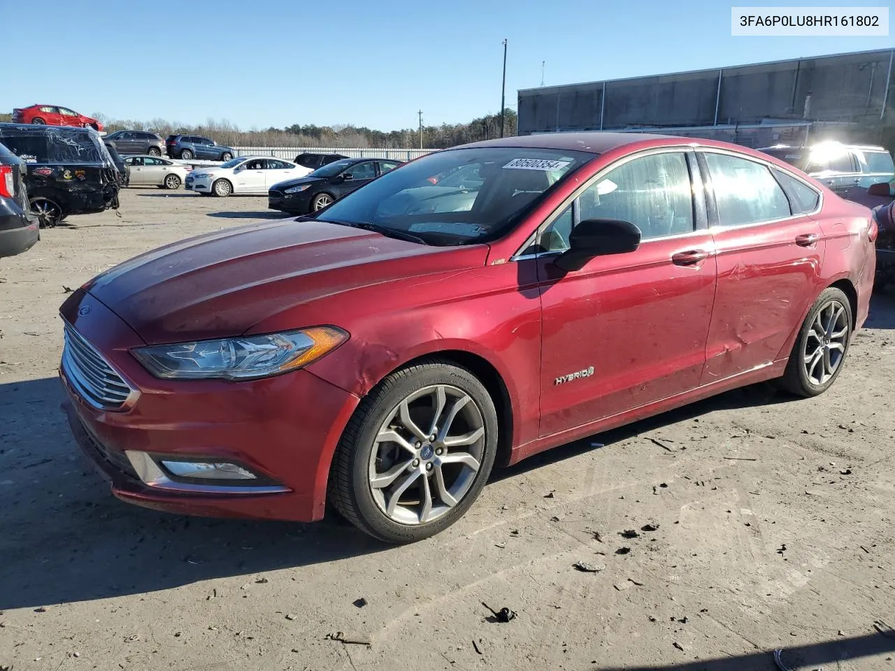 2017 Ford Fusion Se Hybrid VIN: 3FA6P0LU8HR161802 Lot: 80500354