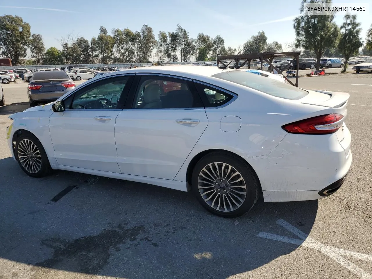 2017 Ford Fusion Titanium VIN: 3FA6P0K9XHR114560 Lot: 80542554