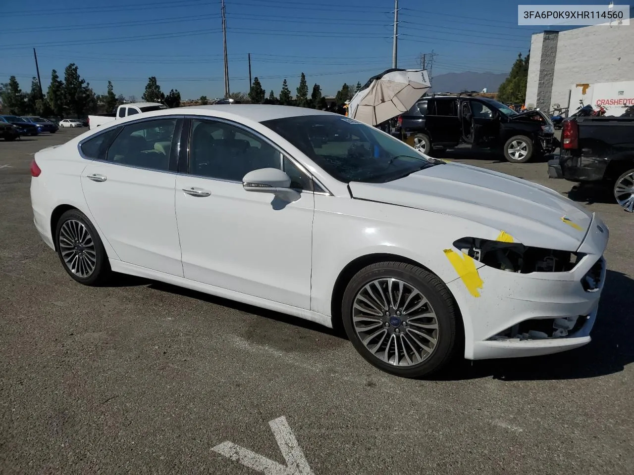 2017 Ford Fusion Titanium VIN: 3FA6P0K9XHR114560 Lot: 80542554