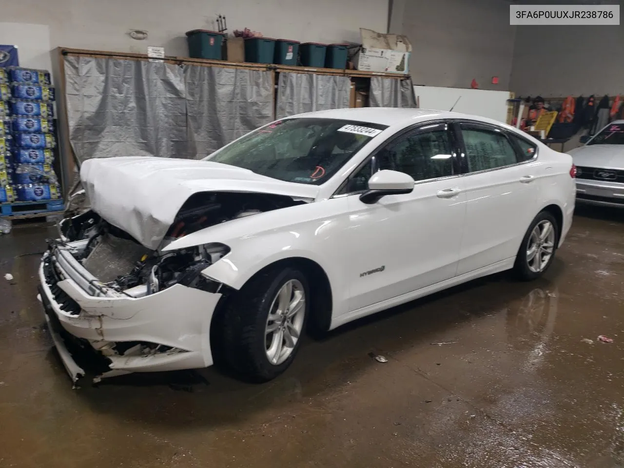 2018 Ford Fusion S Hybrid VIN: 3FA6P0UUXJR238786 Lot: 47533244