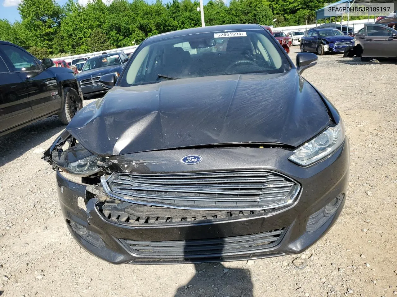 2018 Ford Fusion Se VIN: 3FA6P0HD5JR189197 Lot: 52661694