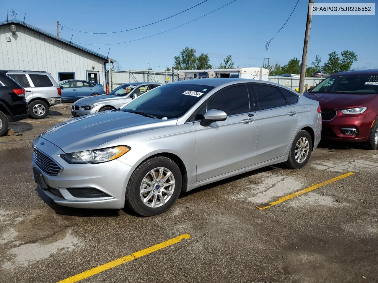 2018 Ford Fusion S VIN: 3FA6P0G75JR226552 Lot: 53572754