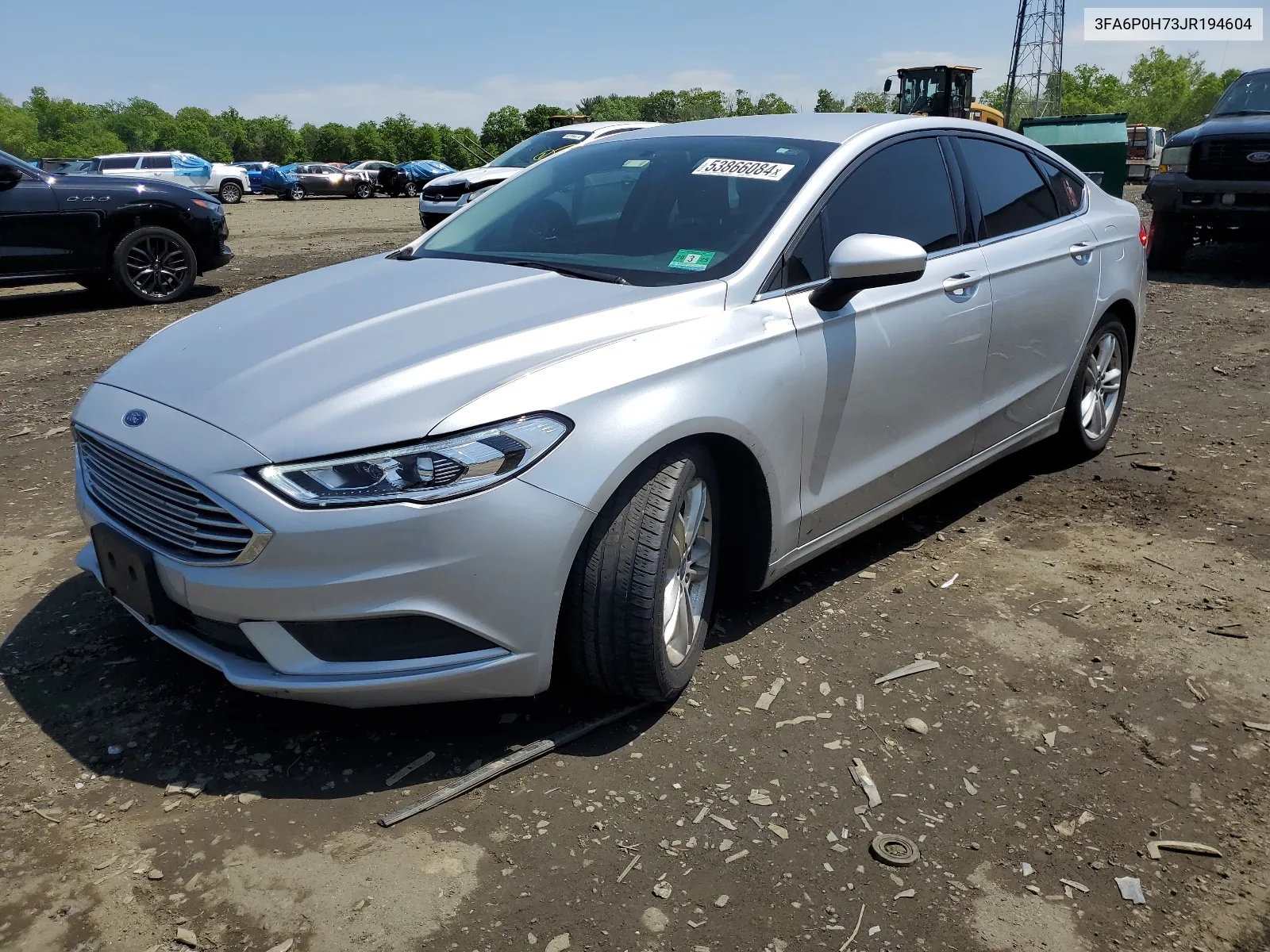 2018 Ford Fusion Se VIN: 3FA6P0H73JR194604 Lot: 53866084