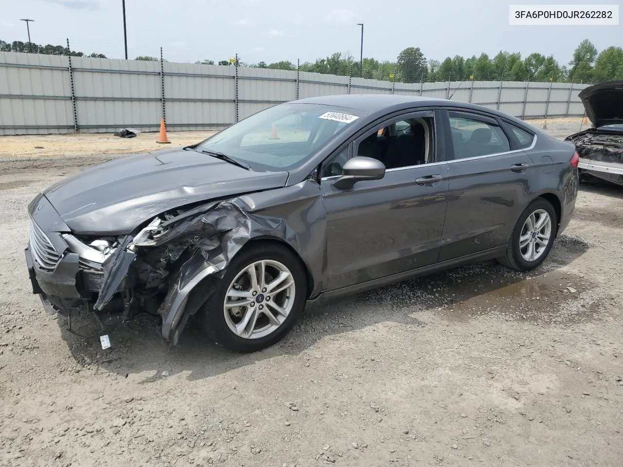 2018 Ford Fusion Se VIN: 3FA6P0HD0JR262282 Lot: 53940864