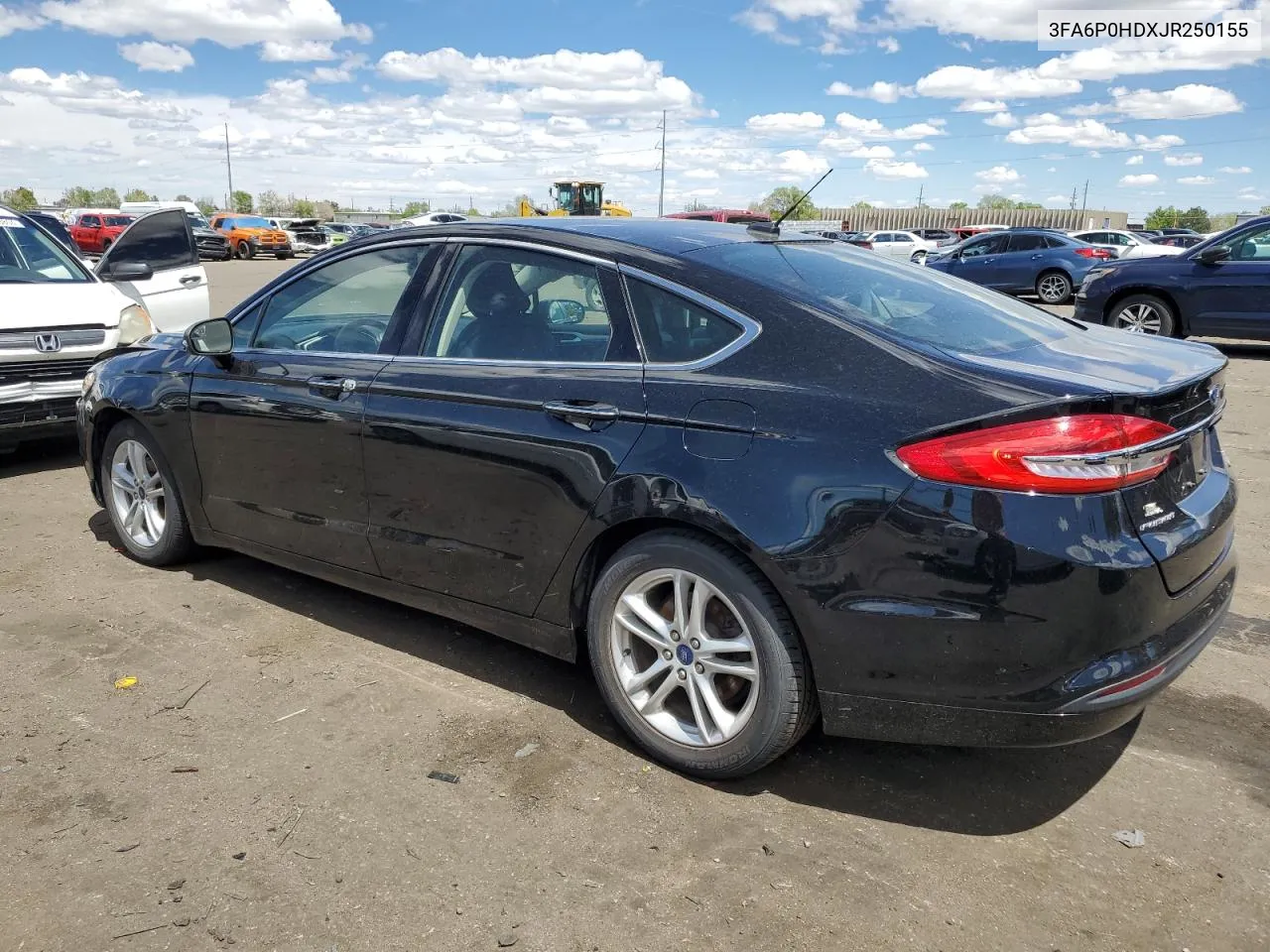 2018 Ford Fusion Se VIN: 3FA6P0HDXJR250155 Lot: 54138804