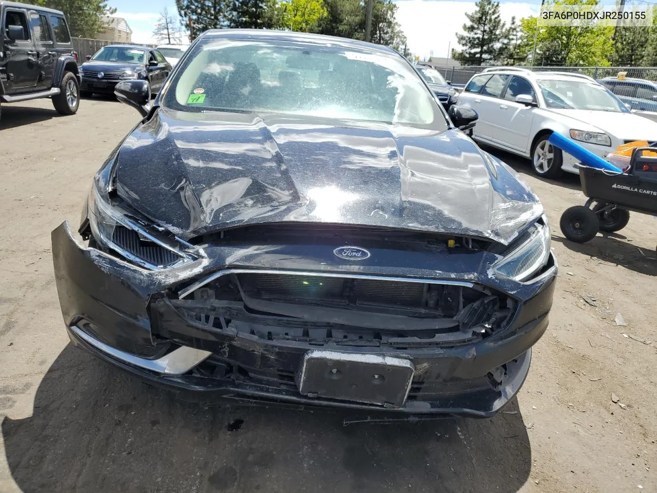 2018 Ford Fusion Se VIN: 3FA6P0HDXJR250155 Lot: 54138804