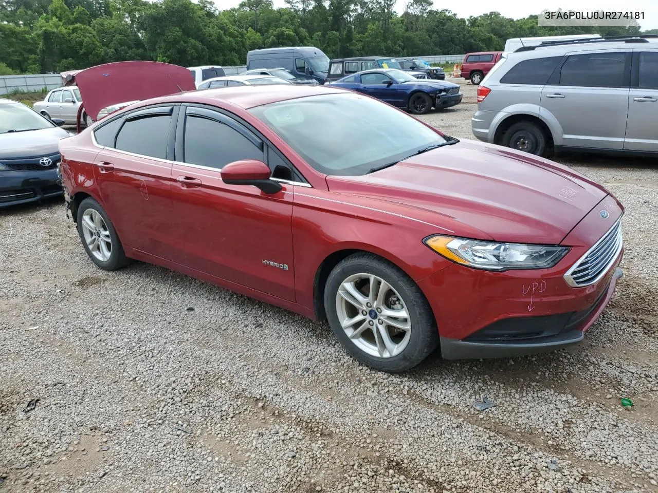 2018 Ford Fusion Se Hybrid VIN: 3FA6P0LU0JR274181 Lot: 55382104