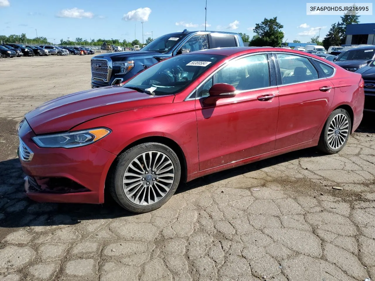 2018 Ford Fusion Se VIN: 3FA6P0HD5JR216995 Lot: 56389584