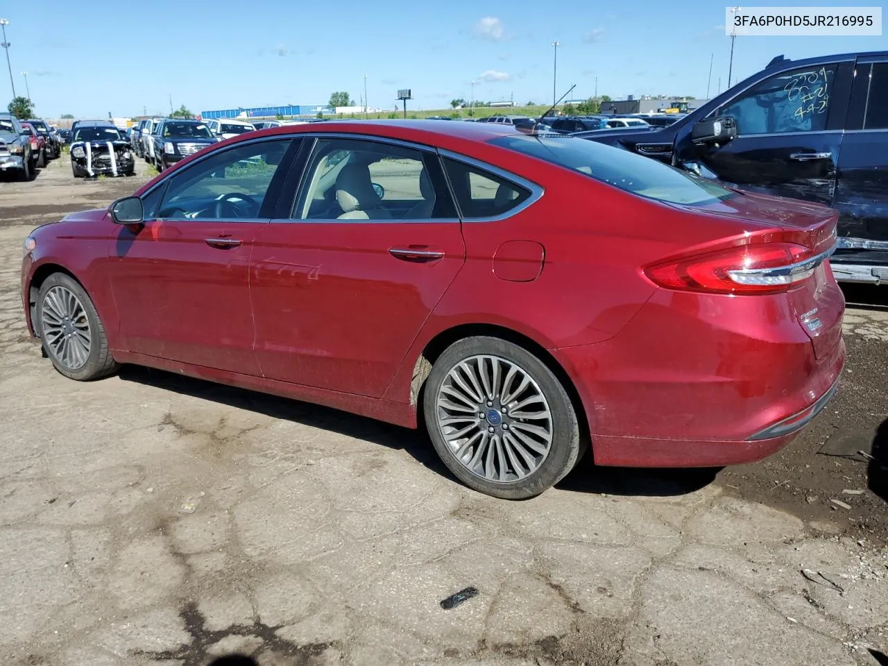 2018 Ford Fusion Se VIN: 3FA6P0HD5JR216995 Lot: 56389584