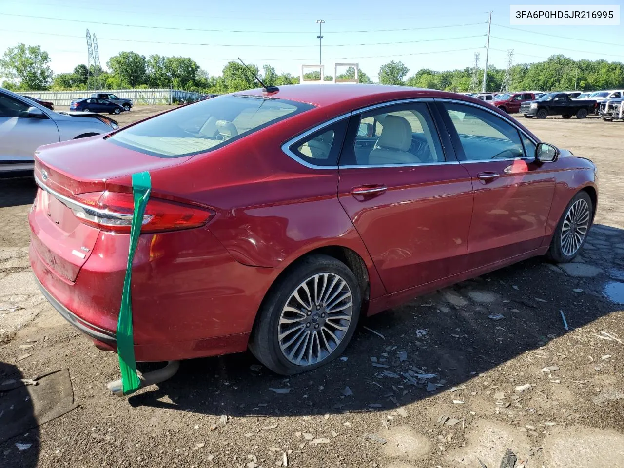 2018 Ford Fusion Se VIN: 3FA6P0HD5JR216995 Lot: 56389584